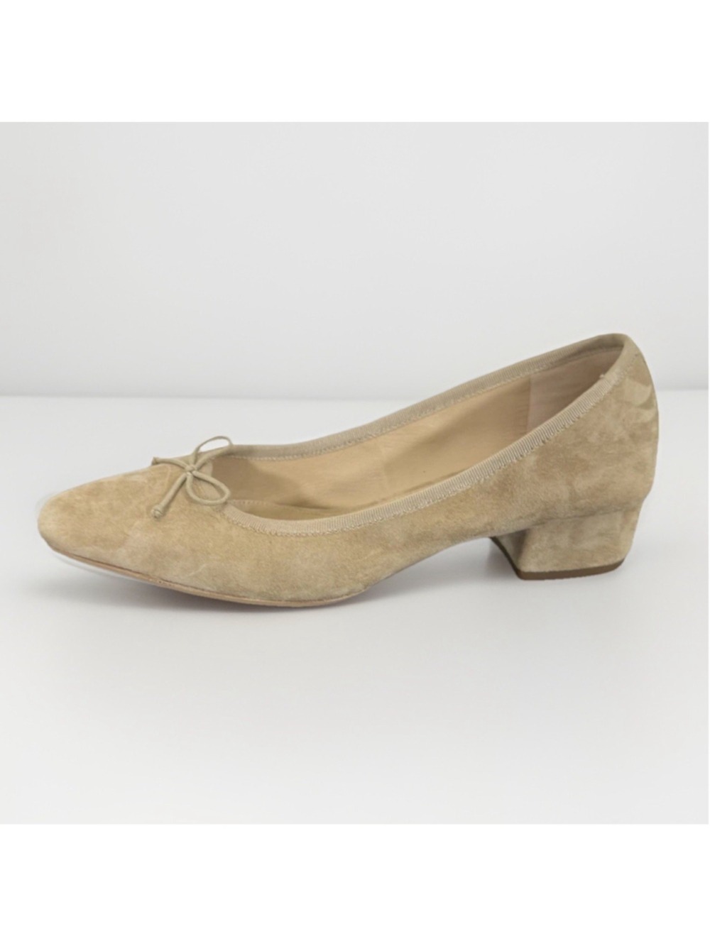 Veronica Beard Cecile Suede Leather Pumps Sz 7.5 Sand Luxury Old Money $375